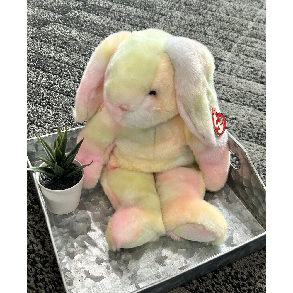 TY Beanie Baby Buddy Hippie the Bunny 14" Tall Plush Bunny Rabbit Easter